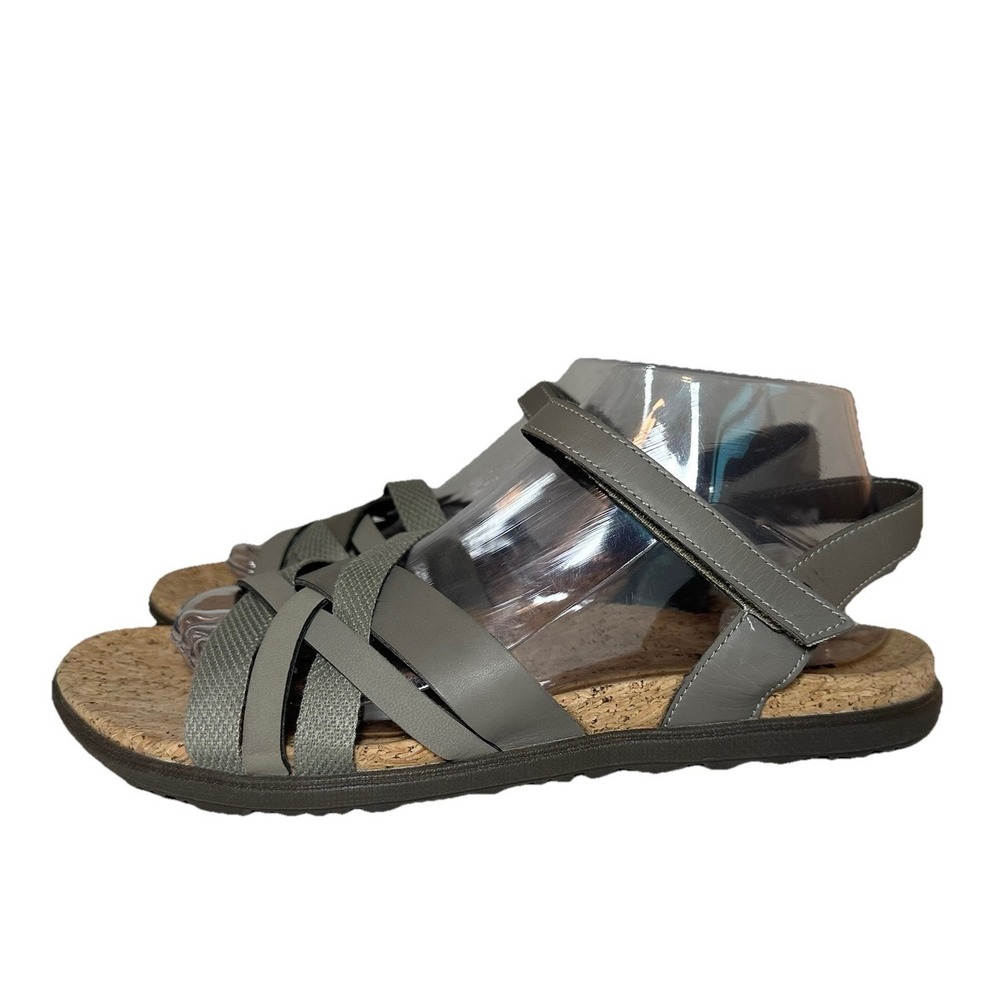 Merrell Women 9 Around Town Arin Backstrap Strappy Sandals Taupe Brindle Leather